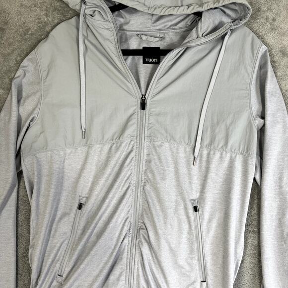 Vuori Gray Jacket Women's M Full Zip Outdoor Performance Lightweight Windbreaker - Picture 2 of 10